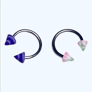 Cartilage Jewelry-Purple Swirl & Watermelon